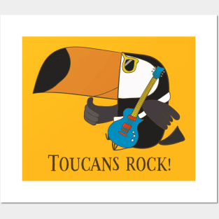 Toucans Rock, Cute Funny Toucan Bird Posters and Art